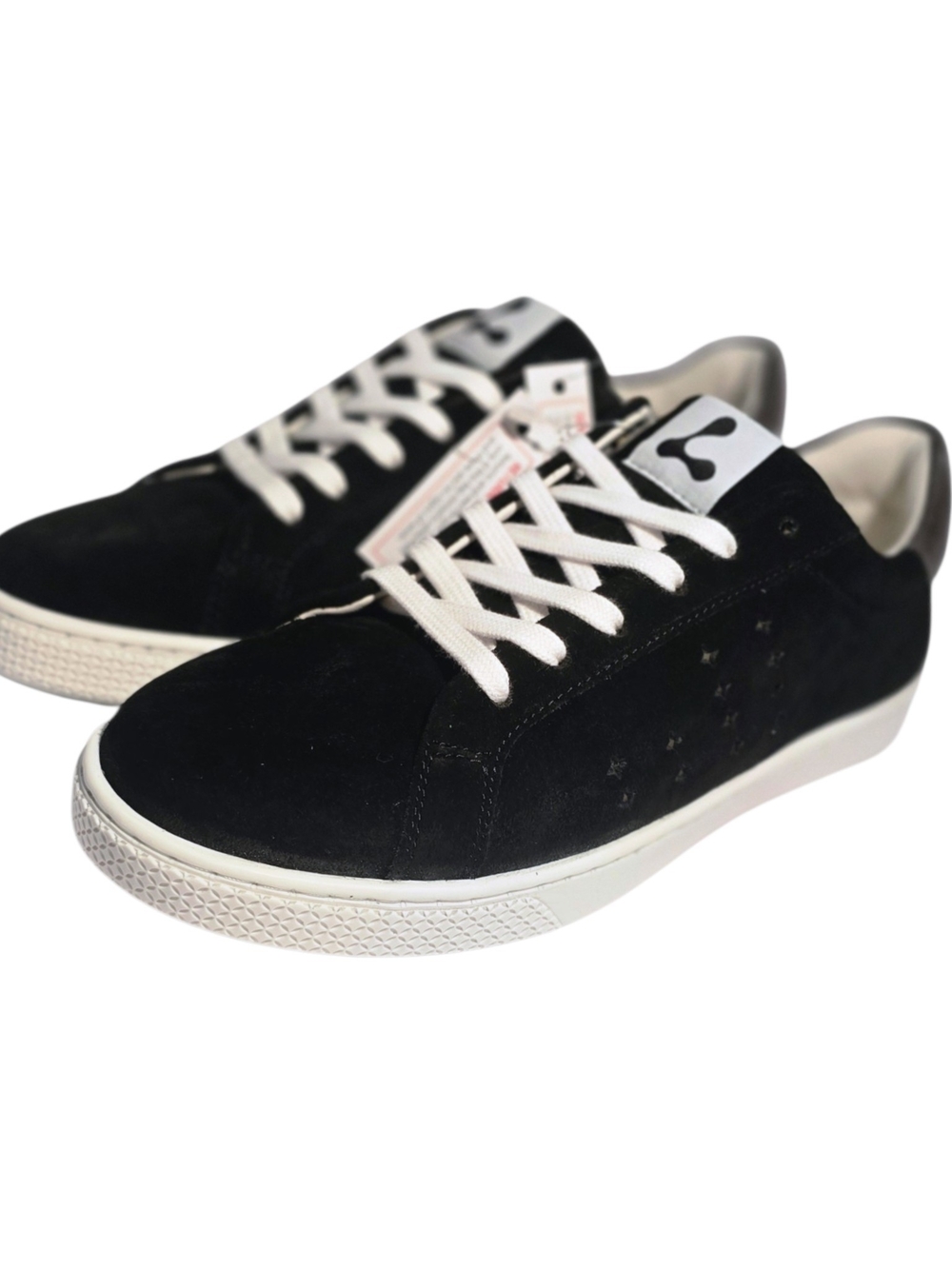 Lazo Halo Eco Suede Sneakers Black Womens 7.5 Mens 6 - Picture 6 of 15